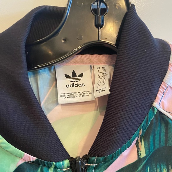 Adidas Original Farm Rio Pink Leaf Track Jacket - Picture 5 of 6